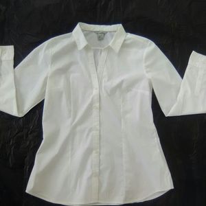 🟢 H&M Long Sleeve White Shirt